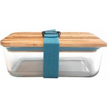 Cookut - Lunch box en bambou et verre Coloris - Bleu