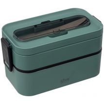 Lunch box double compartiments avec couverts - 5five