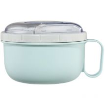Lunch box ronde, pr micro-ondes, av. couverts, 1100ML, bleu pastel/grs Xavax 00181583