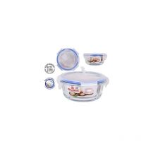 Runder Glasbehälter Mit Hermetischem Ventil 20,5 Cm 1300 Cc