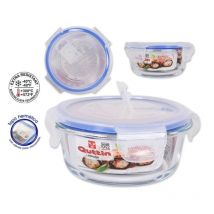 Quttin - Runder Glasbehälter mit hermetischem Ventil 17 cm 900 cc