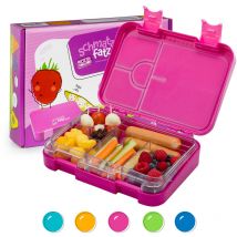 Schmatzfatz Lunch Box Enfant, Boite Repas Compartiment, Boite à Lunch Bento Colorée, Boite a Gouter Enfant Sans bpa, Boite Dejeuners Etanche et