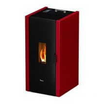 Lune - Poêle à granulés De 6,5 Kw rouge