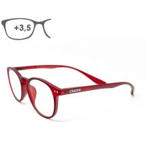 Lunettes de lecture Connecticut couleur rouge grossissement +3,5 branches à suspendre au cou