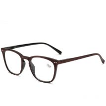 Lunettes de lecture, lunettes carrées rétro en grain de bois pour personnes âgées
