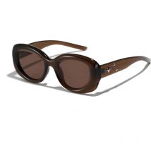 Lunettes de soleil à monture large personnalisées pour femmes, lunettes de soleil ovales à la mode