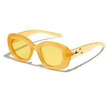 Lunettes de soleil à monture large personnalisées pour femmes, lunettes de soleil ovales à la mode