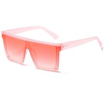 Lunettes de soleil carrées surdimensionnées pour femmes et hommes, monture large à dessus plat à la mode