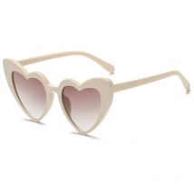 Lunettes de soleil coeur Lunettes colorées rétro pour filles, lunettes de soleil coeur vintage