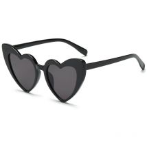 Lunettes de soleil coeur Lunettes colorées rétro pour filles, lunettes de soleil coeur vintage