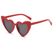 Lunettes de soleil coeur Lunettes colorées rétro pour filles, lunettes de soleil coeur vintage