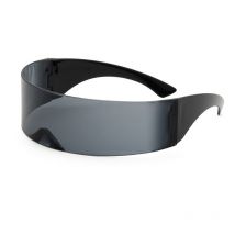 Lunettes de soleil créatives à effet miroir monobloc cool et futuriste
