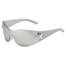 Lunettes de soleil enveloppantes, lunettes de cyclisme Y2K sans cadre UV400