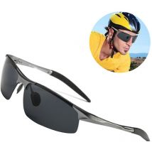 Lunettes de soleil polarisées pour hommes Lunettes de soleil en métal pour la conduite, la pêche et le golf