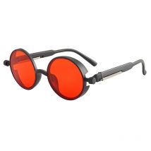 Lunettes de soleil rondes classiques vintage de la série Steampunk