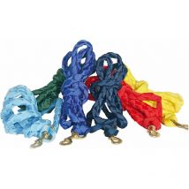 Lunghina in nylon rigido intrecciato con moschettone in ottone - blu azzurro