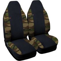 Lupex shop - Coppia coprisedili anteriori per auto Smart.3s (W452), Made In Italy, con copri poggiatesta, tessuto poliestere, Senza logo, colore