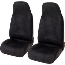 Lupex Shop - Coprisedili universali per auto e furgone, coppia anteriore (2 pezzi) Antiscivolo, Protezione e copertura per Guidatore e Passeggero,