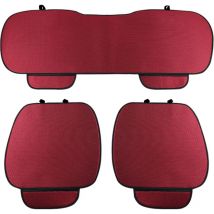 Lupex shop - Coprisedile universale per auto 3 pezzi, 2 anteriori e 1 posteriore, nero (Silk Ice Rosso) cod. LS028