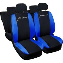 Lupexshop - Lupex shop - Coprisedili Auto Compatibili per Bravo, Made In Italy, set anteriori e posteriori, copri poggiatesta incluso, tessuto