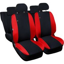 Lupex shop - Coprisedili Auto Compatibili per Duster, Made In Italy, anteriori e posteriori con copri poggiatesta incluso, tessuto poliestere, Nero