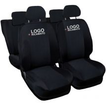 Lupexshop - Lupex shop - Coprisedili Auto Compatibili per T-Cross, Made In Italy, anteriori e posteriori con copri poggiatesta incluso, tessuto