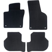Lupex shop - Set da 4 tappetini in gomma per auto compatibili per Golf 5, adatto a tutte le stagioni, nero, sagomati anteriori e posteriori mod.
