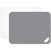 Lurch - 10940 – -Set di 2 taglieri, plastica, Flint Grigio/Bianco, 29 x 38 x 4 cm
