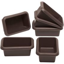 Lurch 85078 Flexiform Mini Batzen Set Di 6 Teglie Per Pane Piccole In Silicone Platinico 100% Privo Di Bpa, Marrone, 9,1 X 5,6 X 3,9 Cm