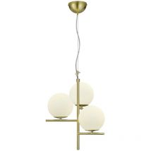 Suspension, Suspension en verre et métal Pure Or en Metal Trio