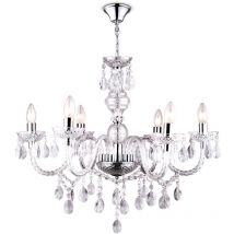 Lustre plafonnier suspendu luminaire cristal pendule Lustres clair salon éclairage Globo 63116-6