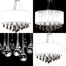 Vidaxl - Lustre avec 85 cristaux Blanc - lustre - lustres - Home & Living - Blanc