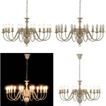 Vidaxl - Lustre Blanc antique 12 ampoules E14 - lustre - lustres - Home & Living - Blanc