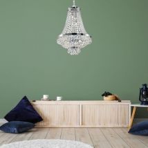 Ideal Lux - Caesar - Lustre en cristal à 6 ampoules au fini chromé, G9