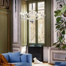 Ideal Lux - Casanova - Lustre à 8 bras en verre transparent, E14