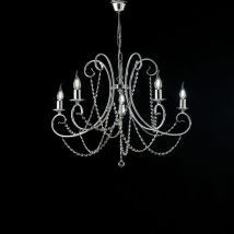 Bonetti Illumina - Magda - Lustre en fer chromé 5 lumières 115 - Ø68 - BL146-5-CR