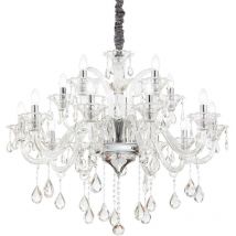 Ideal Lux - Colossal - Lustre à 15 ampoules en verre transparent, E14