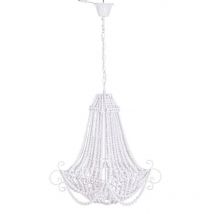 Lustre couronne blanc mat D.48x71h