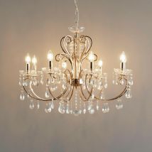 Lustre cristal or rose baroque 8 bras - Pavia