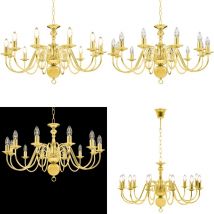 Vidaxl - Lustre Doré 12 ampoules E14 - lustre - lustres - Home & Living - Or