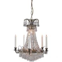 LK100642 - Plafonnier à 6 ampoules en cristal antique, E14 - Markslojd