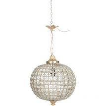 Lustre en fonte des gemmes de laiton et de cristal