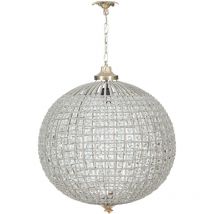 Biscottini - Lustre en laiton coulé et pierres de crystal diam. 40XH40 cm
