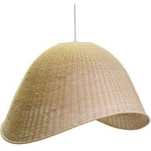 Webmarketpoint - Lustre en rotin blanchi avec attachecm62,5x53,5h40