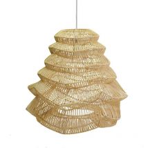 Lustre en rotin naturel