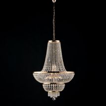 Bonetti Illumina - Mozart - Lustre en fer et laiton doré avec strass 10 lumières 155 - Ø65 - BL189-10-OR