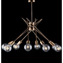 Bonetti Illumina - Polish - Plafonnier en fer bronzé brossé 8 lumières H.62 - Ø64 - BL186-PL8-BRZ