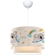 Helloshop26 - Lustre lampe lumière suspendu suspension pour enfant E27 70 cm motif de koala