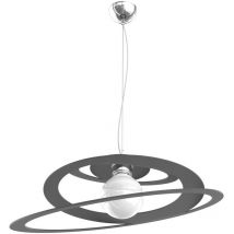 Lustre moderne en métal top light bungee 1197 s50 e27 led plafonnier, finition métal gris-anthracite