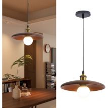 Arturesthome - Lustre moderne rétro simple style wabi-sabi en bois massif art lumière luxe D35cm x H18cm